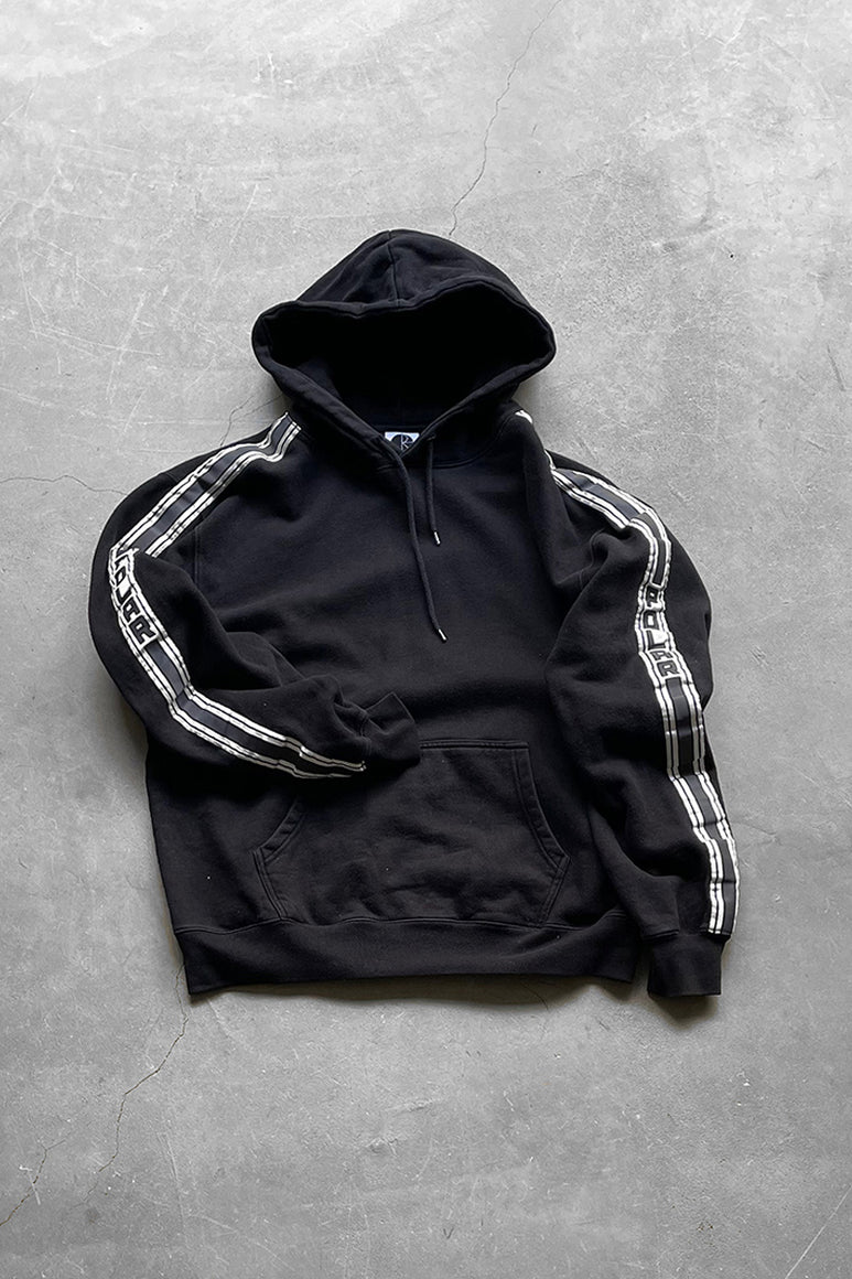 MADE IN PORTUGAL LINE HOODIE SWEATSHIRT / BLACK [SIZE: L USED]