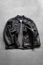 画像をギャラリービューアに読み込む, ZIP UP LEATHER JACKET / BLACK [SIZE: M USED]
