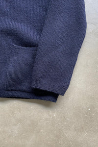 MADE IN FRANCE 90'S WOOL CARDIGAN / NAVY [SIZE: M USED]