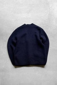 MADE IN FRANCE 90'S WOOL CARDIGAN / NAVY [SIZE: M USED]