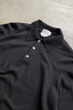 画像をギャラリービューアに読み込む, MADE IN ITALY 90&#39;S L/S WOOL KNIT POLO SHIRT / BLACK [SIZE: M USED]
