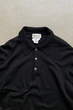 画像をギャラリービューアに読み込む, MADE IN ITALY 90&#39;S L/S WOOL KNIT POLO SHIRT / BLACK [SIZE: M USED]
