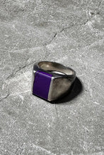 画像をギャラリービューアに読み込む, MADE IN MEXICO 925 SILVER RING W/PURPLE STONE / SILVER [SIZE: 20.5号相当 USED]
