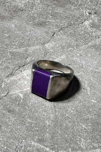 MADE IN MEXICO 925 SILVER RING W/PURPLE STONE / SILVER [SIZE: 20.5号相当 USED]