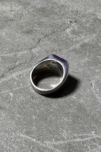 MADE IN MEXICO 925 SILVER RING W/PURPLE STONE / SILVER [SIZE: 20.5号相当 USED]