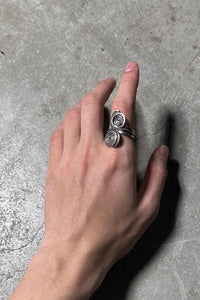 MADE IN MEXICO 925 SILVER RING /SILVER [SIZE: 16号相当 USED]