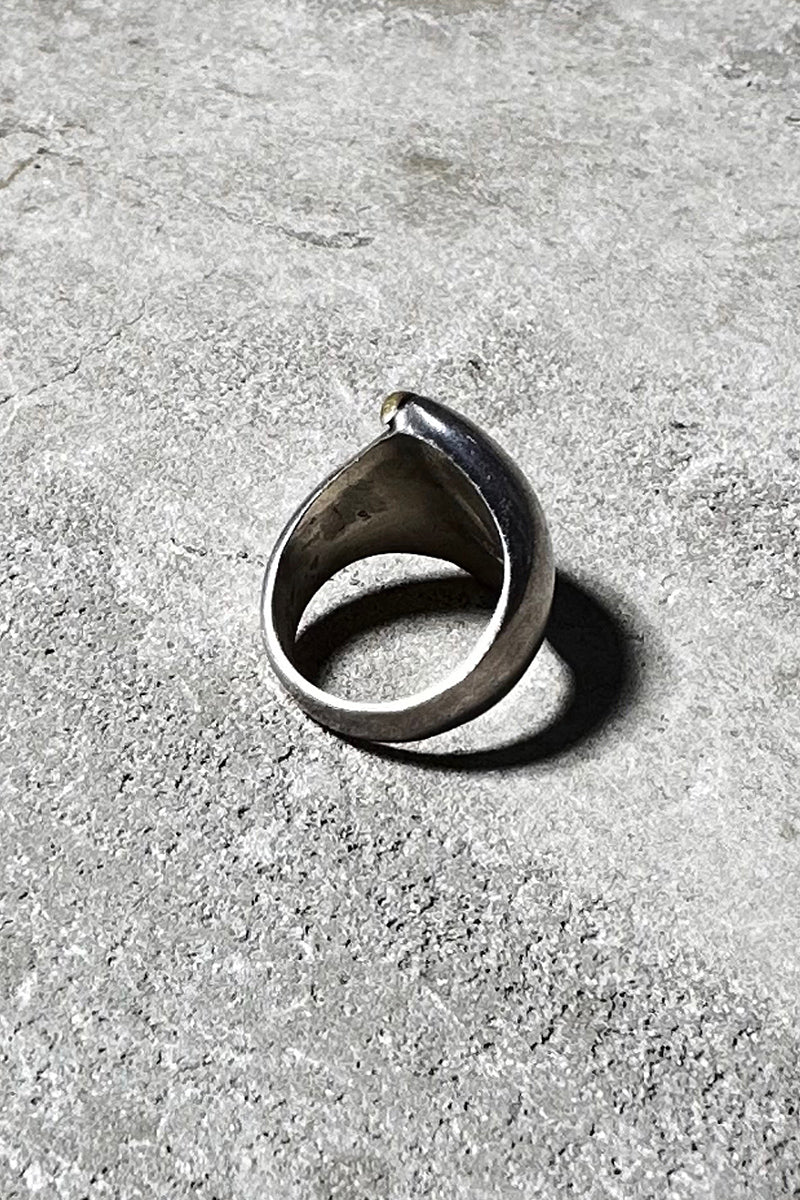 MADE IN MEXICO 925 SILVER RING W/BRASS / SILVER [SIZE: US 6.5 equivalent USED]