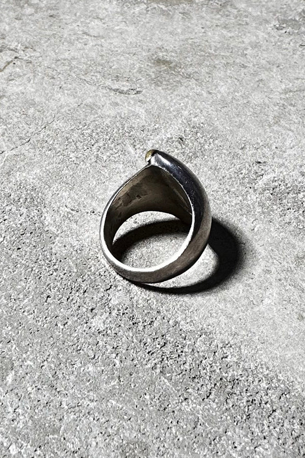 MADE IN MEXICO 925 SILVER RING W/BRASS / SILVER [SIZE: US 6.5 equivalent USED]
