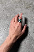 画像をギャラリービューアに読み込む, MADE IN MEXICO 925 SILVER RING W/MALACHITE [SIZE: 18号相当 USED]
