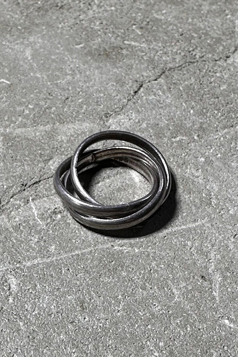 925 SILVER 3 RINGS / SILVER [SIZE: 10号相当 USED]