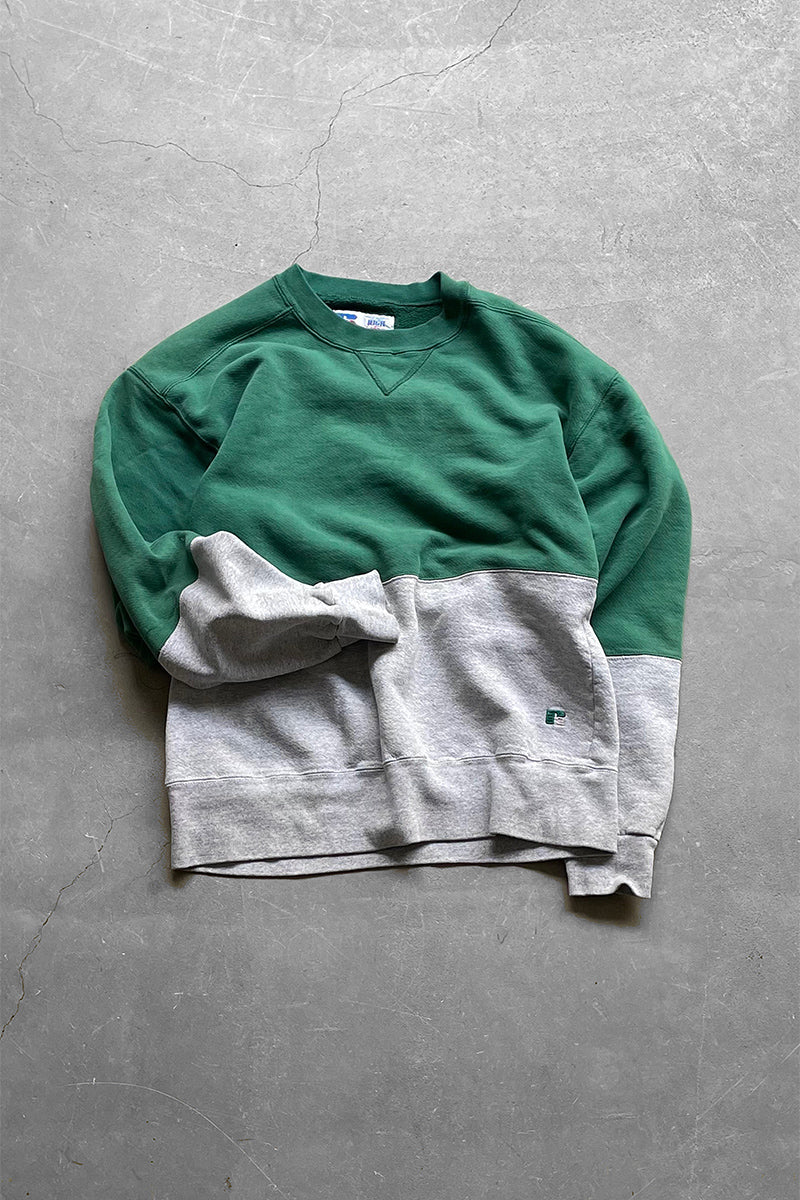 MADE IN USA 90'S HIGH COTTON SWEATSHIRT / GREEN [SIZE: M USED]