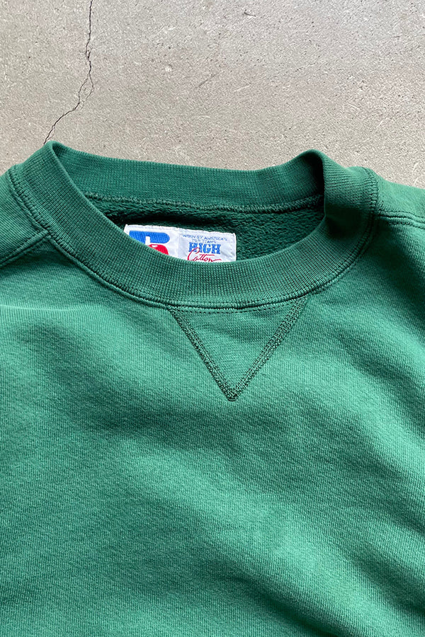 MADE IN USA 90'S HIGH COTTON SWEATSHIRT / GREEN [SIZE: M USED]