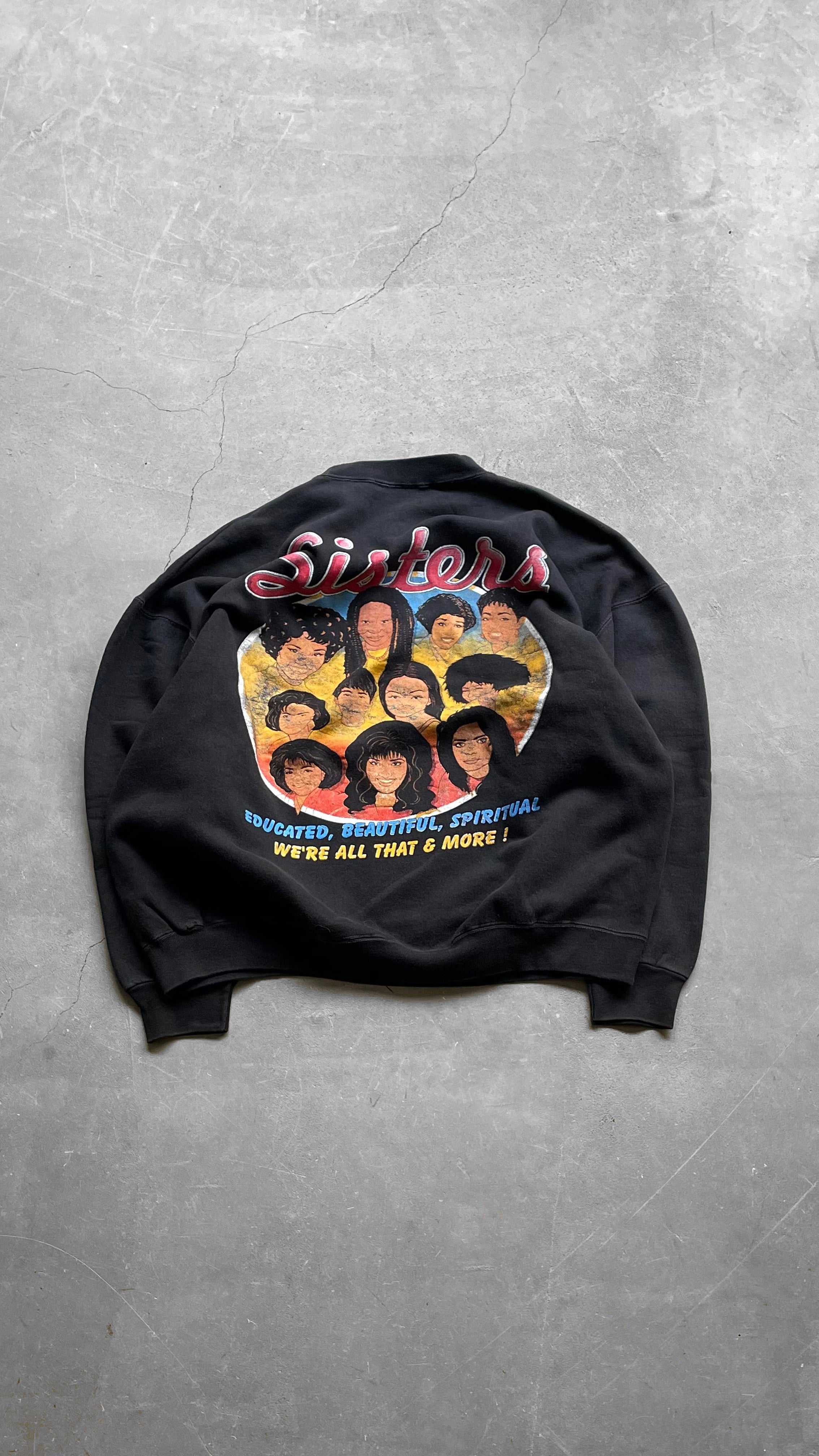 97'S MADE IN PAKISTAN MILLION MARCH SWEATSHIRT / BLACK [SIZE: XL USED]