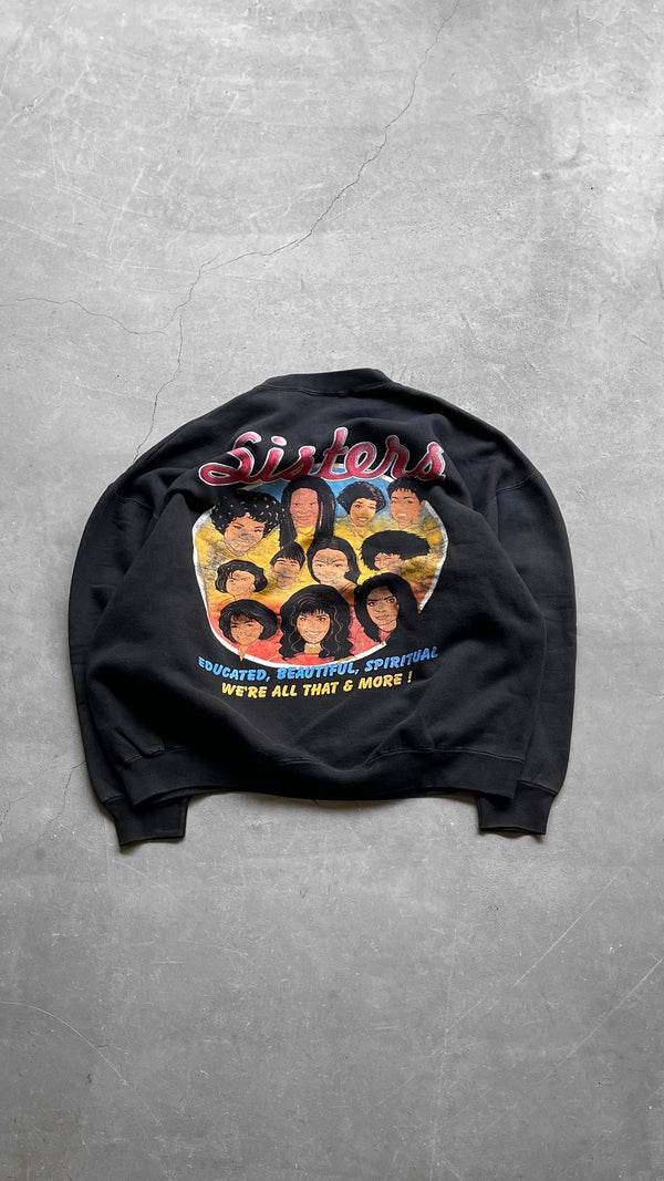 97'S MADE IN PAKISTAN MILLION MARCH SWEATSHIRT / BLACK [SIZE: XL USED]