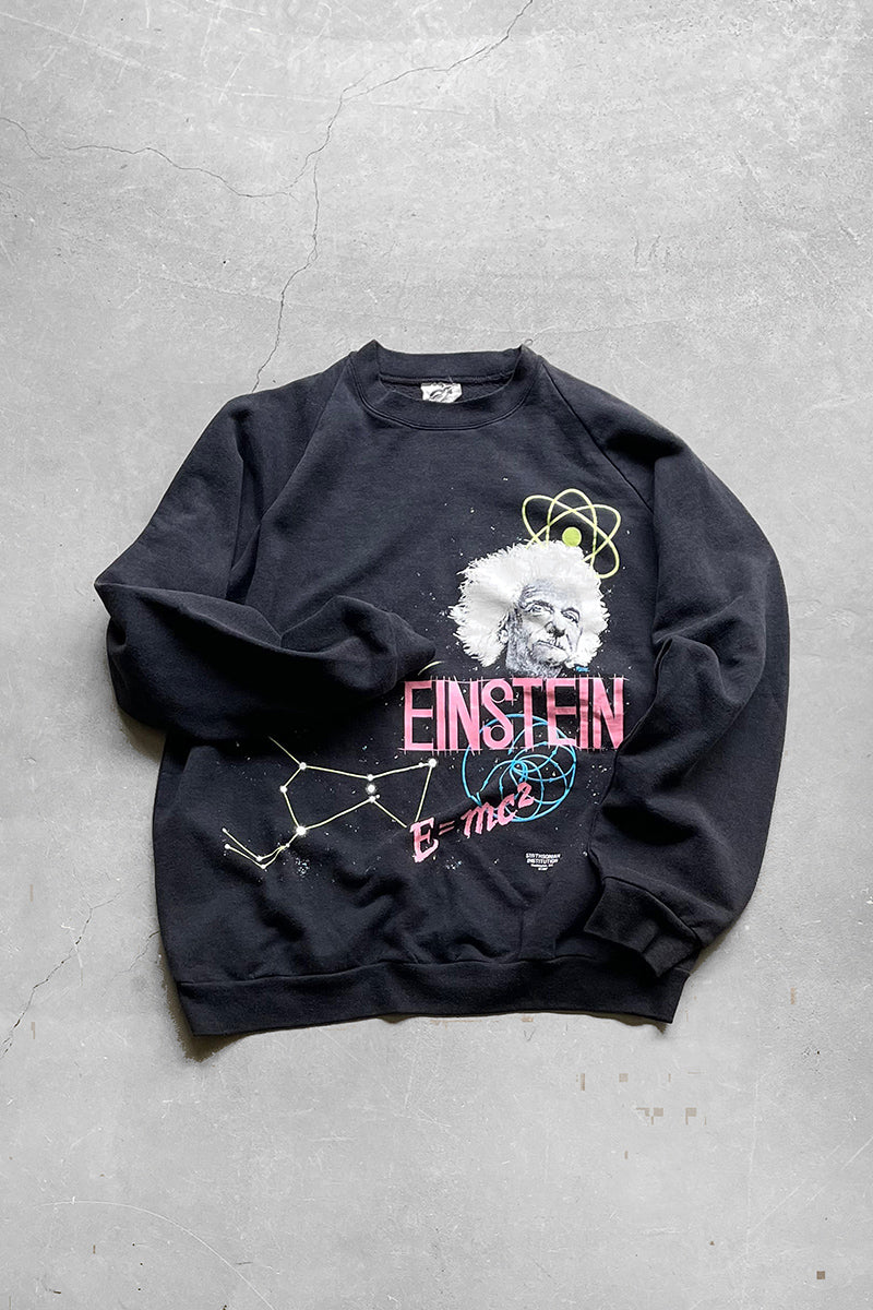 MADE IN CANADA 90'S EINSTEIN SWEATSHIRT / BLACK [SIZE: L USED]