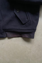 画像をギャラリービューアに読み込む, 80&#39;S ZIP UP WOOL JACKET / BLACK [SIZE: L USED]
