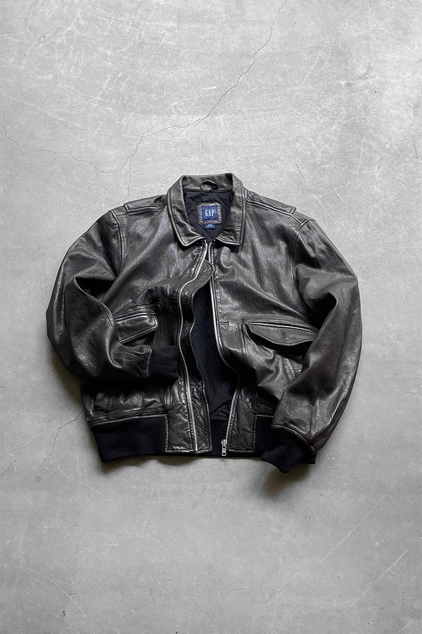 07'S G-1 TYPE LAMB LEATHER JACKET / BLACK [SIZE: XL USED]