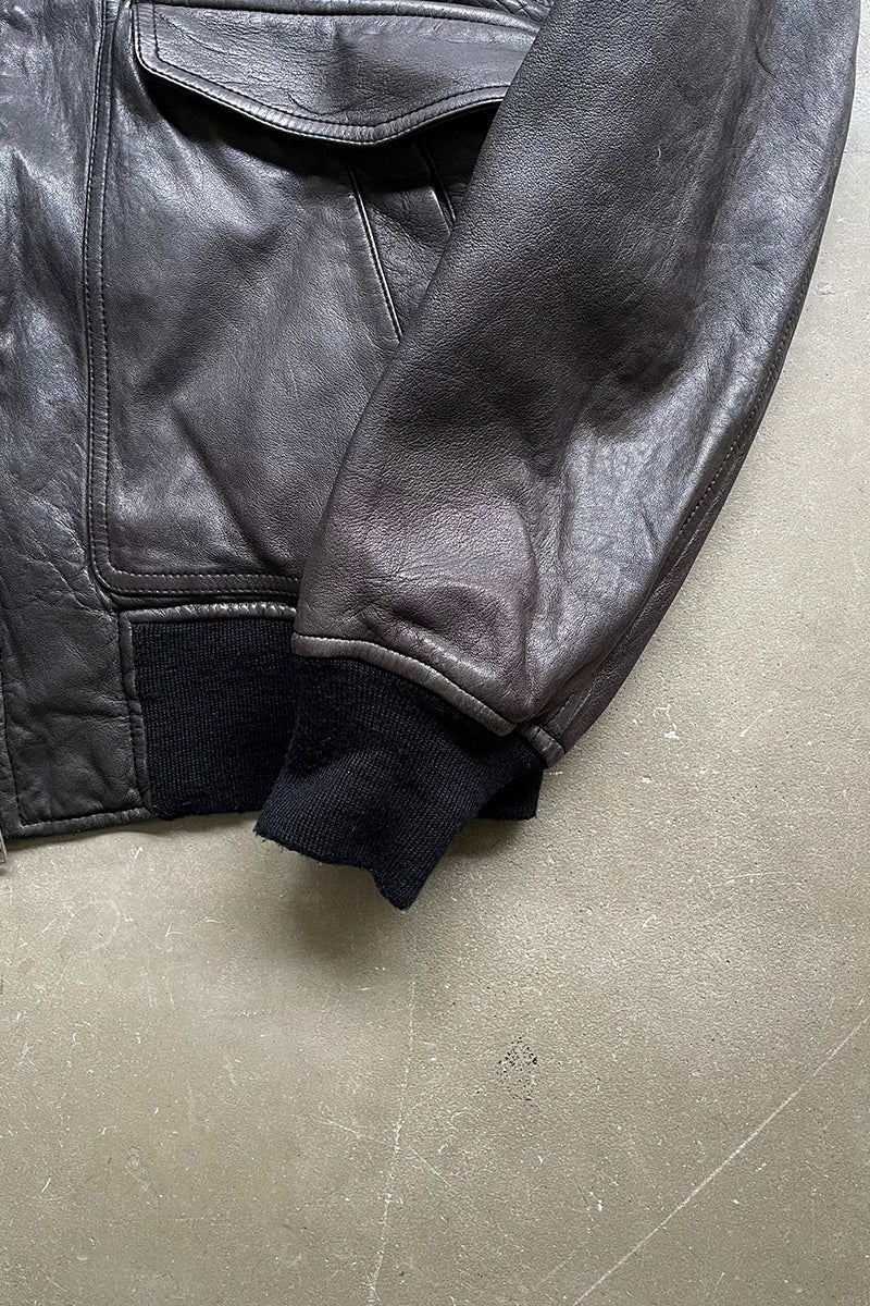 07'S G-1 TYPE LAMB LEATHER JACKET / BLACK [SIZE: XL USED]