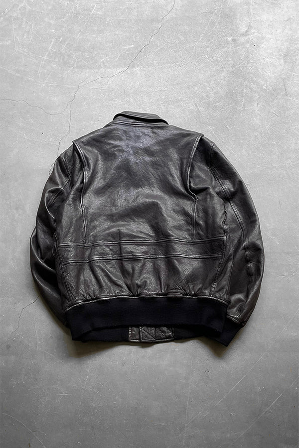 07'S G-1 TYPE LAMB LEATHER JACKET / BLACK [SIZE: XL USED]