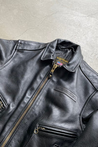 MADE IN USA LEATHER JACKET / BLACK [SIZE: 34 USED]