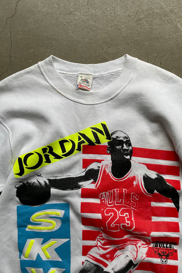 MADE IN USA 90'S JORDAN SWEATSHIRT / WHITE [SIZE: M USED]