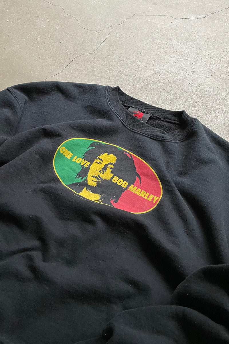 Y2K 00'S BOB MARLEY SWEATSHIRT / BLACK [SIZE: L USED]