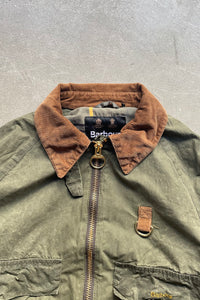 LIGHT WEIGHT 4OZ WAX EDDLESTON ZIP JACKET / OLIVE [SIZE: 38 USED]