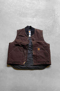 MADE IN MEXICO Y2K 09'S DUCK VEST / BROWN [SIZE: M USED]