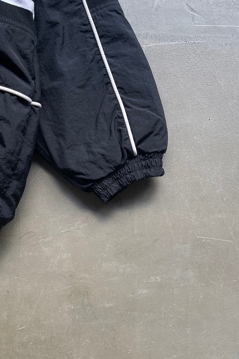 90s ZIP HOODIE PUFF JACKET / BLACK [SIZE: L USED]