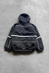 90'S ZIP HOODIE PUFF JACKET / BLACK [SIZE: L USED]