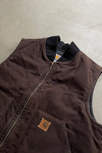 MADE IN MEXICO Y2K 09'S DUCK VEST / BROWN [SIZE: M USED]