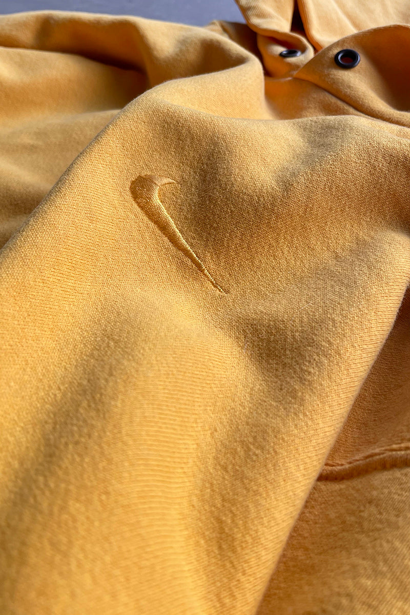 MADE IN MEXICO 90'S ONE POINT LOGO SWEAT HOODIE / YELLOW [SIZE: M USED]