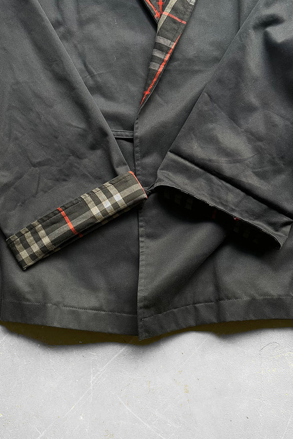 MADE IN ENGLAND 60s-70s GOWN JACKET / NAVY [SIZE: S USED]