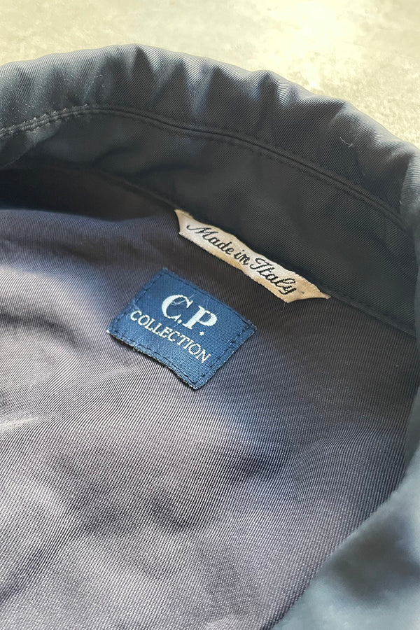 MADE IN ITALY 80'S NYLON COAT / NAVY [SIZE: 54 USED]