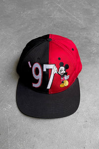 97'S MICKEY EMBROIDERY CAP / BLACK [ONE SIZE USED]