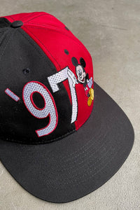 97'S MICKEY EMBROIDERY CAP / BLACK [ONE SIZE USED]