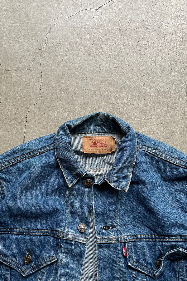 MADE IN USA 90'S 70506-0214 4TH TYPE DENIM JACKET / INDIGO [SIZE: 38 USED]