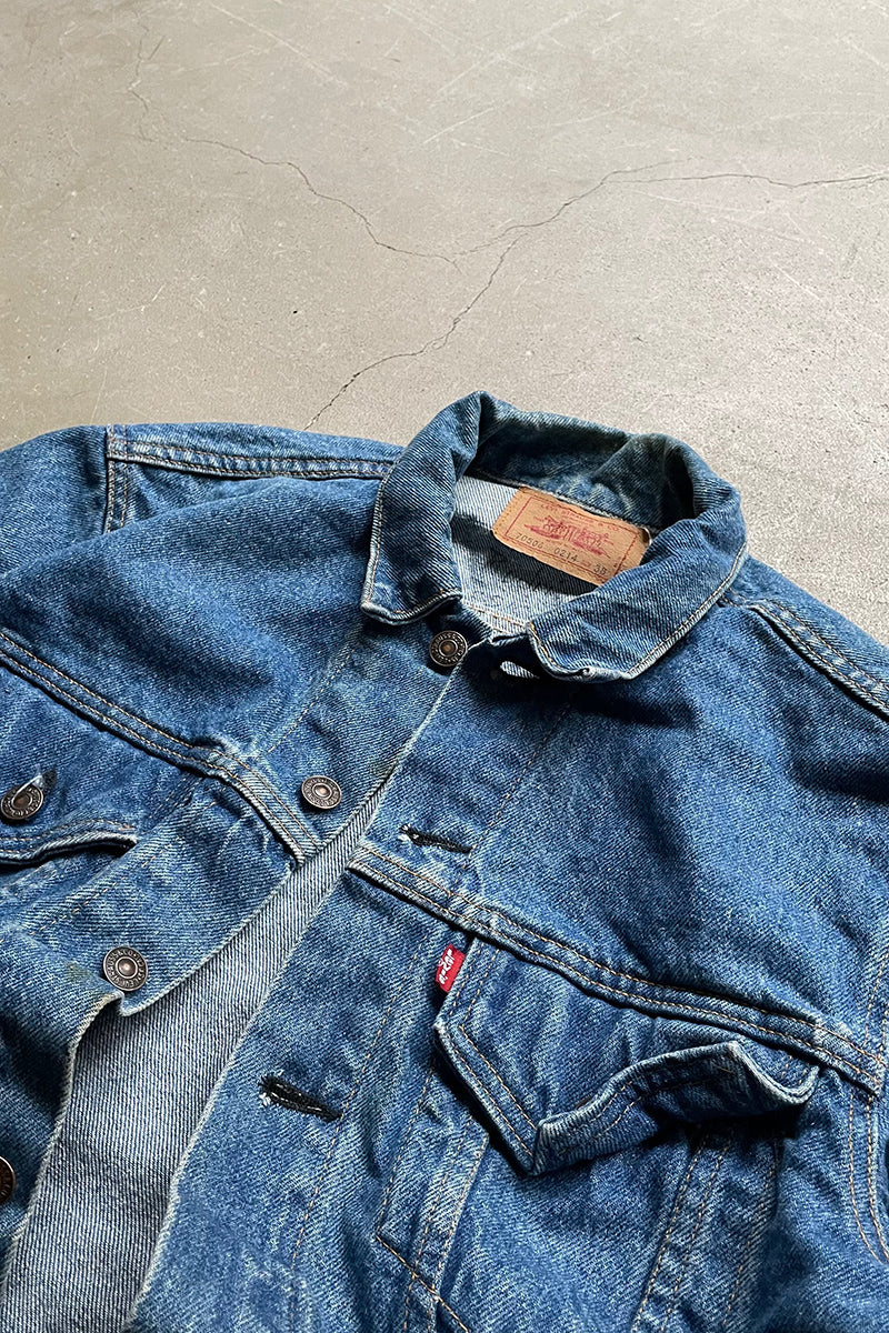 MADE IN USA 90'S 70506-0214 4TH TYPE DENIM JACKET / INDIGO [SIZE: 38 USED]