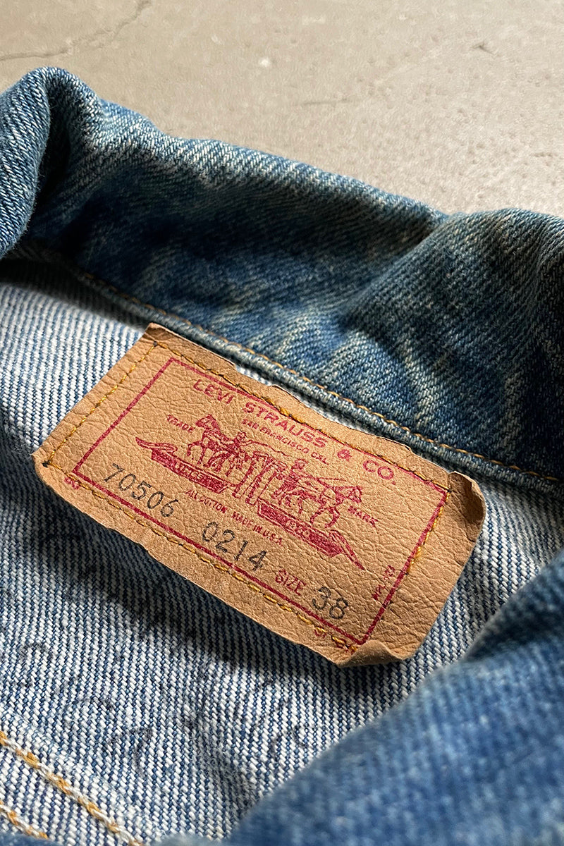MADE IN USA 90'S 70506-0214 4TH TYPE DENIM JACKET / INDIGO [SIZE: 38 USED]
