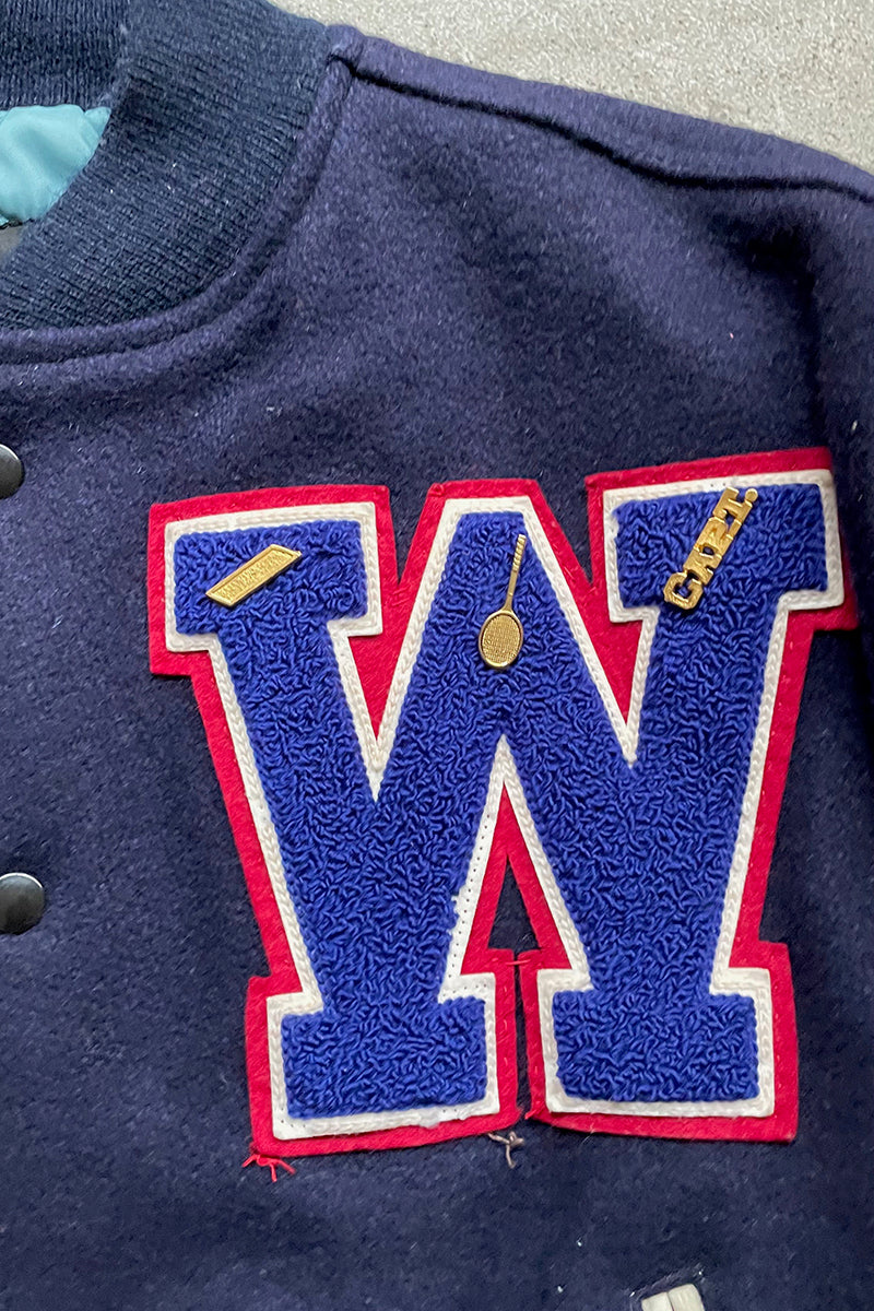 MADE IN USA 78'S STADIUM JACKET RUNNERS TAG / NAVY [SIZE: L USED]