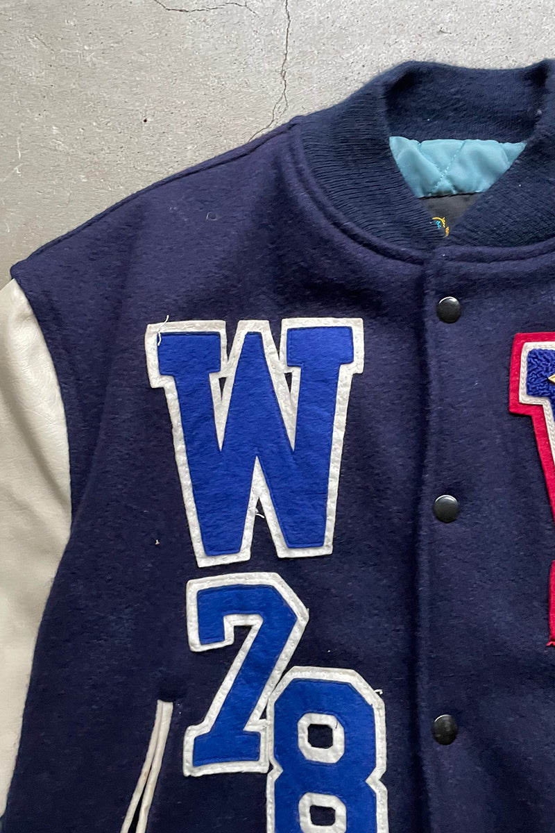 MADE IN USA 78'S STADIUM JACKET RUNNERS TAG / NAVY [SIZE: L USED]