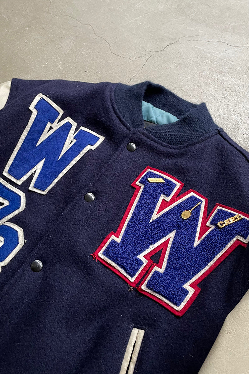 MADE IN USA 78'S STADIUM JACKET RUNNERS TAG / NAVY [SIZE: L USED]