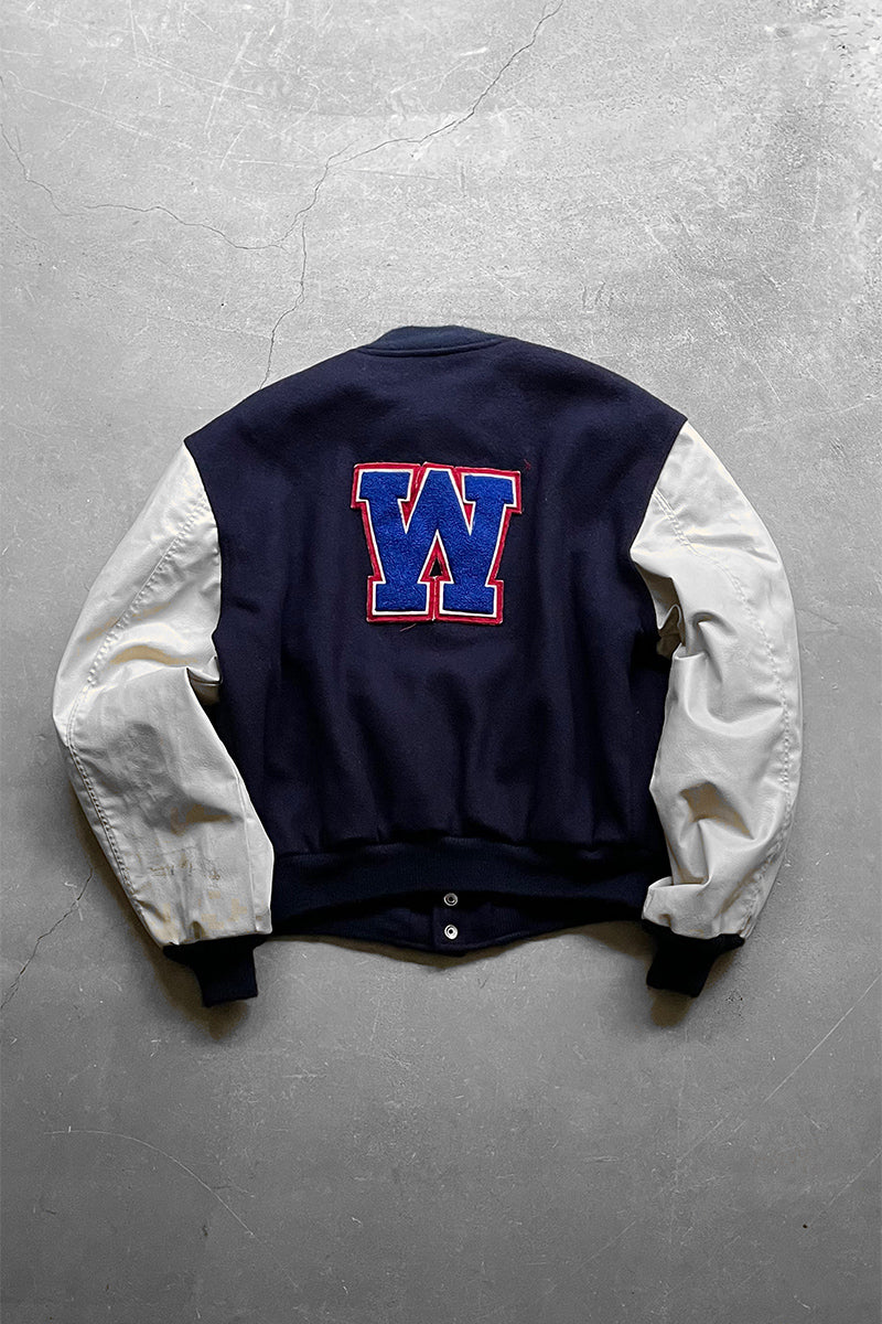 MADE IN USA 78'S STADIUM JACKET RUNNERS TAG / NAVY [SIZE: L USED]