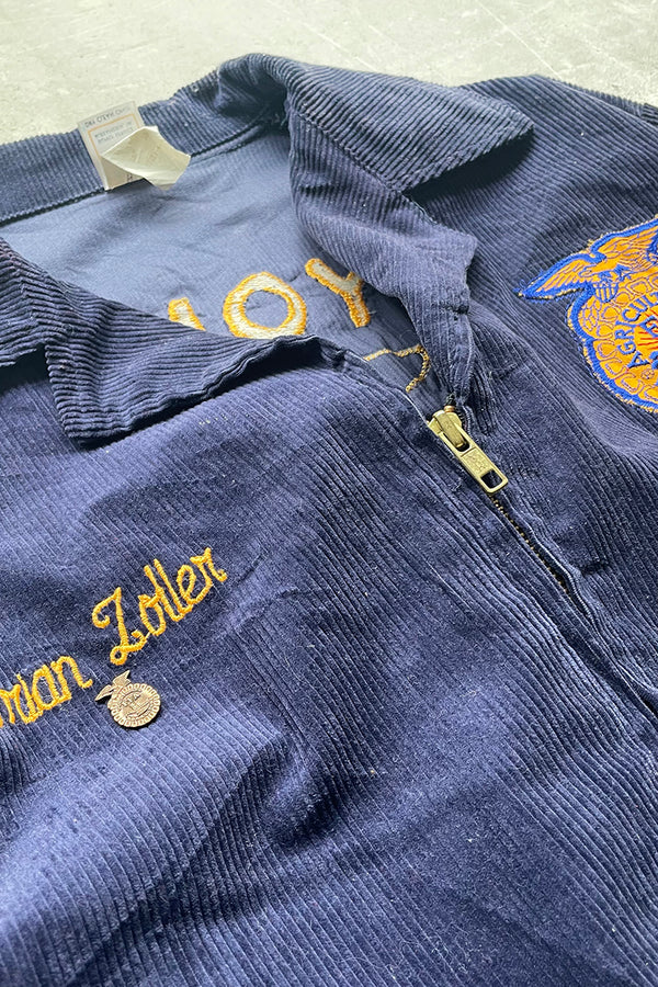 MADE IN USA 80'S FFA JACKET LOT100 WYOMING / NAVY [SIZE: 44 USED]