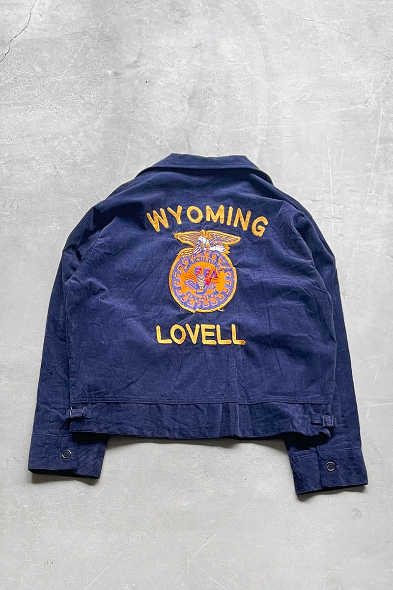 MADE IN USA 80'S FFA JACKET LOT100 WYOMING / NAVY [SIZE: 44 USED]