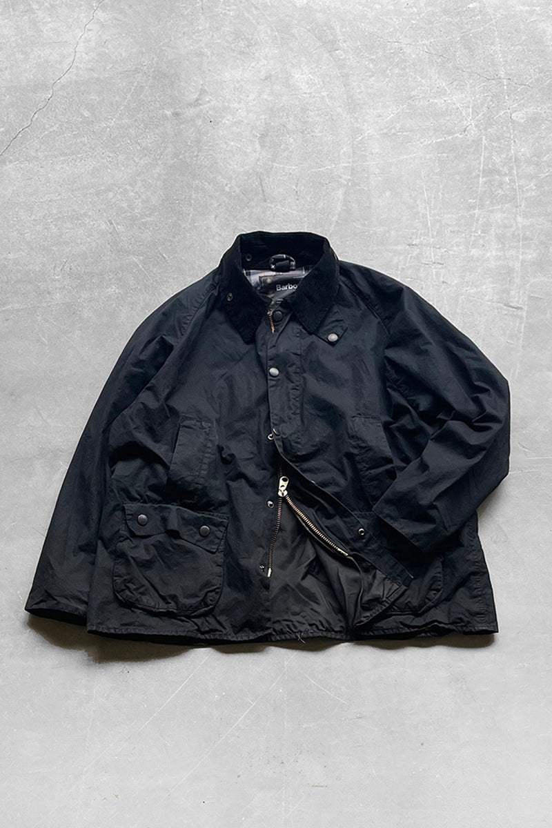 MADE IN ENGLAND BEDALE OIL WAXED JACKET / BLACK [SIZE: 48 USED]