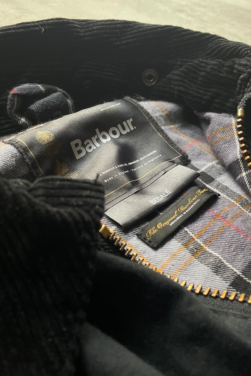 MADE IN ENGLAND BEDALE OIL WAXED JACKET / BLACK [SIZE: 48 USED]
