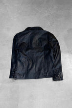 画像をギャラリービューアに読み込む, 90&#39;S PULL OVER LEATHER SKIPPER SHIRT JACKET / BLACK [SIZE: M USED]
