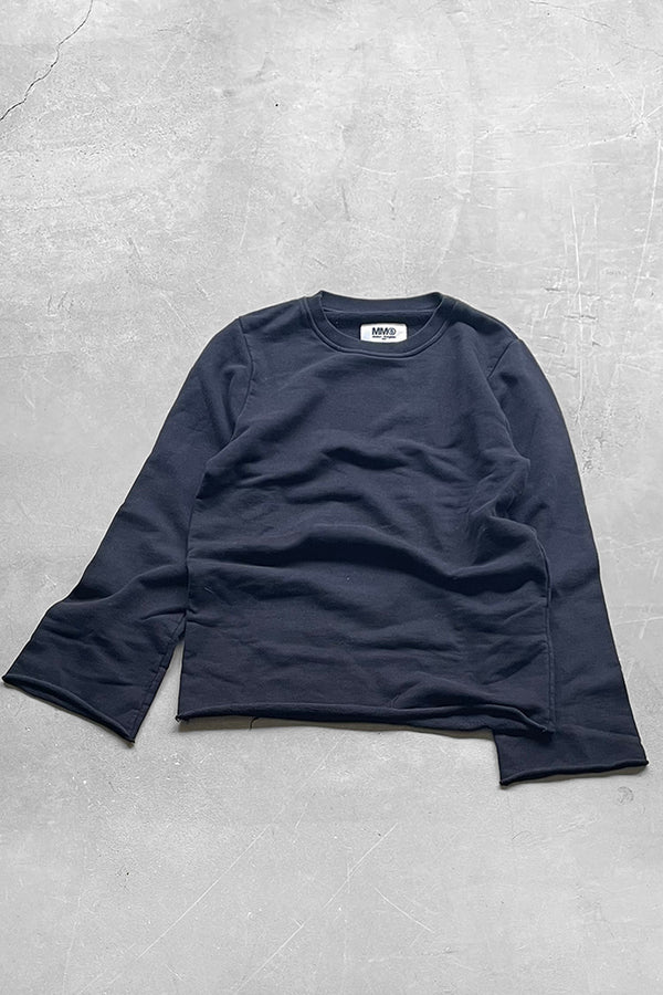 17SS MADE IN ITALY CUT OFF 맨투맨 / BLACK [SIZE: XS USED]