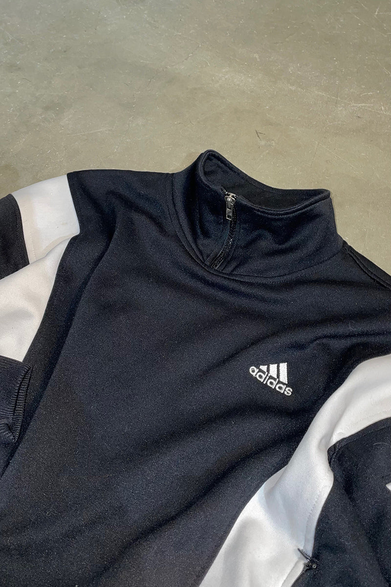 90'S HALF-ZIP TRACK JACKET / BLACK [SIZE: M USED]